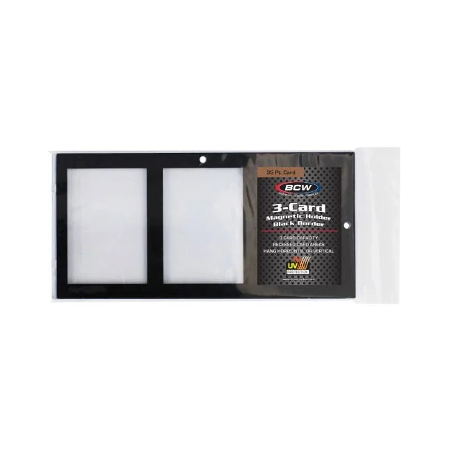 BCW Magnetic 3-Card Holder - 35 PT. Black Border