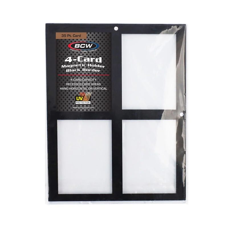 BCW Magnetic 4-Card Holder - 35 PT. Black Border