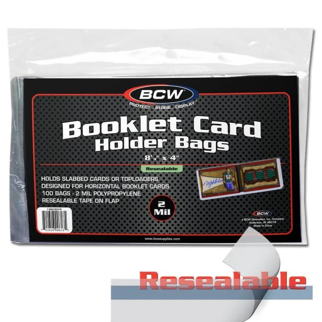 BCW Resealable Bag For Booklet Card In Holder