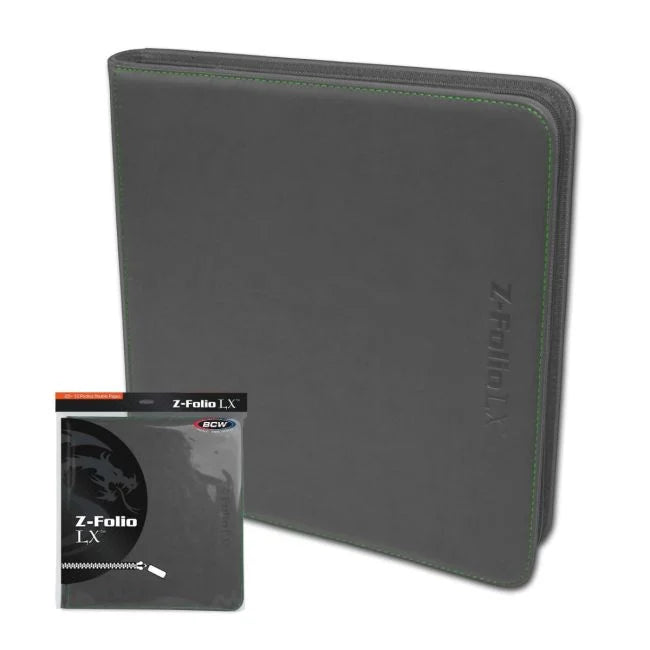 BCW Z-Folio LX 12 Pocket Binder - Gray