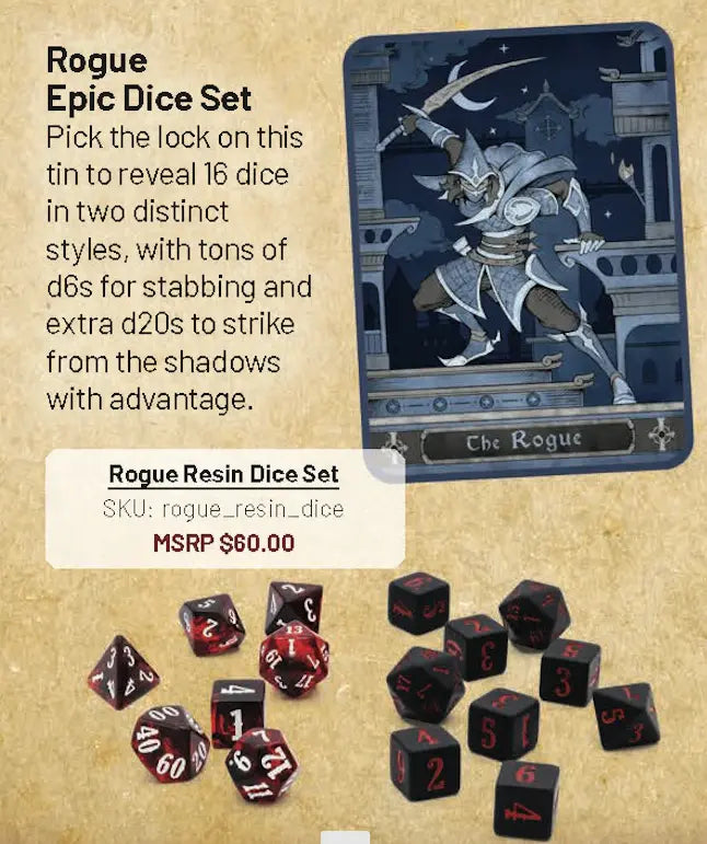 Beadle & Grimm's Epic Dice Sets - Rogue