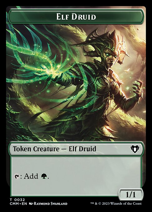 The Monarch // Elf Druid Double-Sided Token [Commander Masters Tokens]