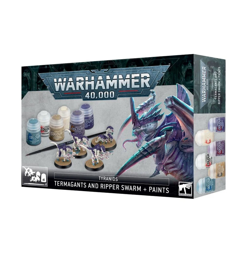 Warhammer 40,000: Tyranids Termagants and Ripper Swarm + Paints Set