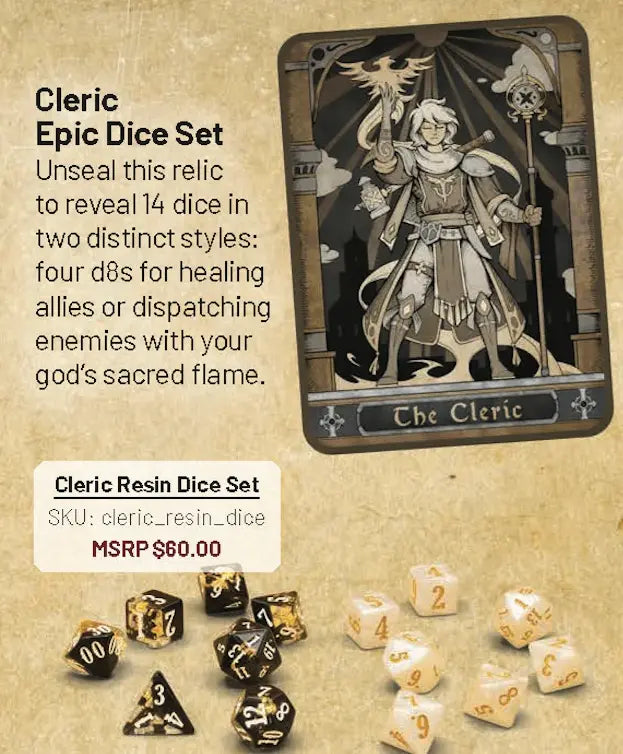 Beadle & Grimm's Epic Dice Sets - Cleric