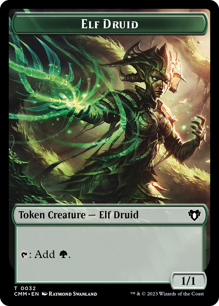 Servo // Elf Druid Double-Sided Token [Commander Masters Tokens]