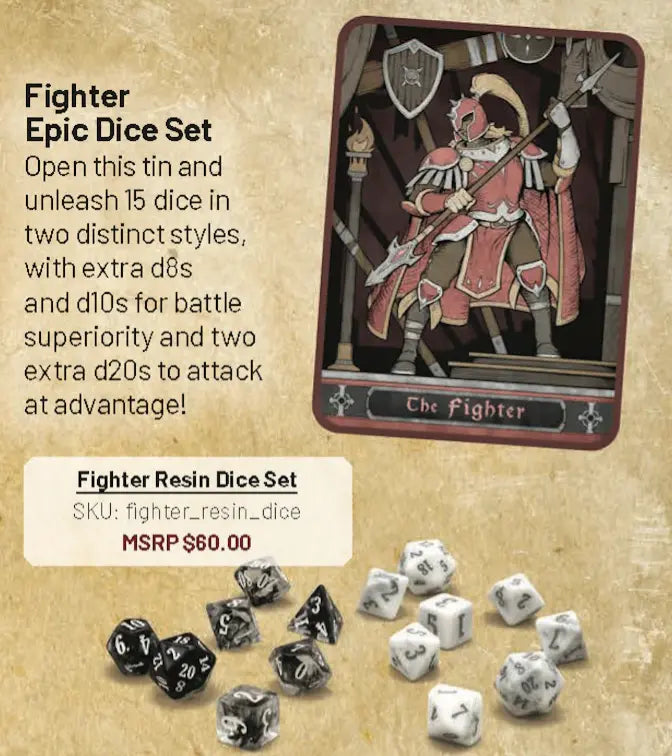 Beadle & Grimm's Epic Dice Sets - Fighter