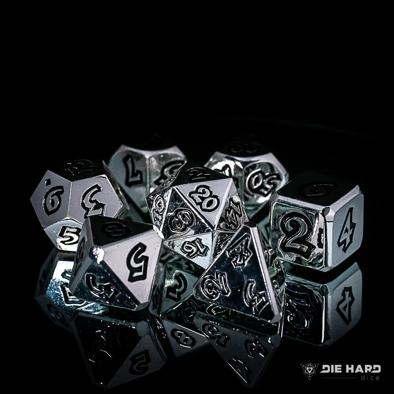 Die Hard Dice 7 Die Metal Dice Set: Lumina Witness