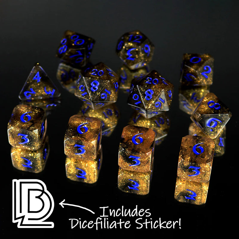 Die Hard Dice 11pc RPG Set - Avalore Mintaka for B Dave Walters