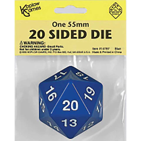 Koplow Games 20 Sided Die (55mm) Countdown D20 -Blue