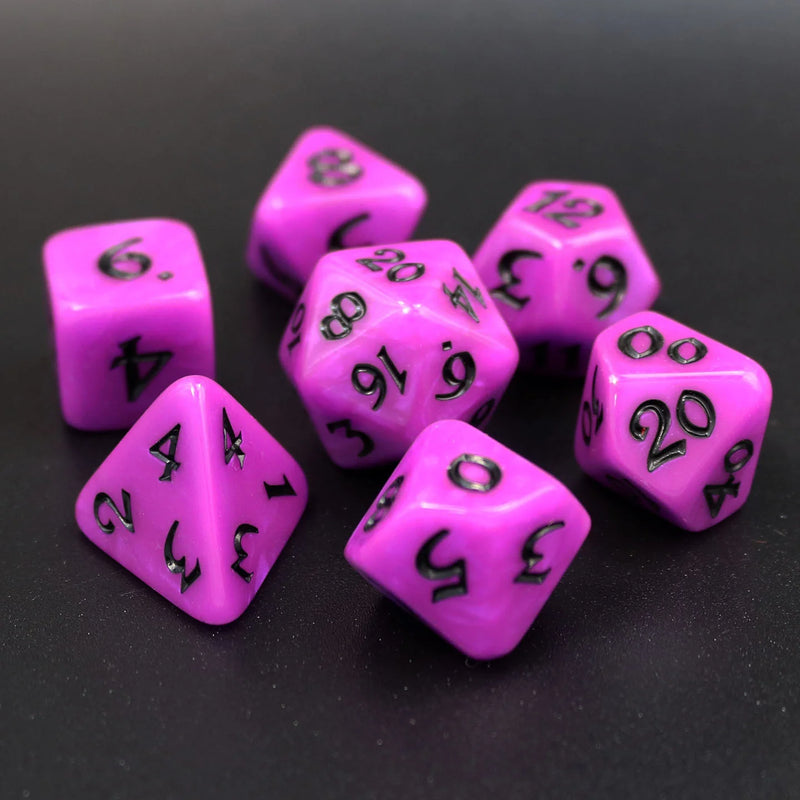 Die Hard Dice 7pc RPG Set - Elessia Deceit with Black