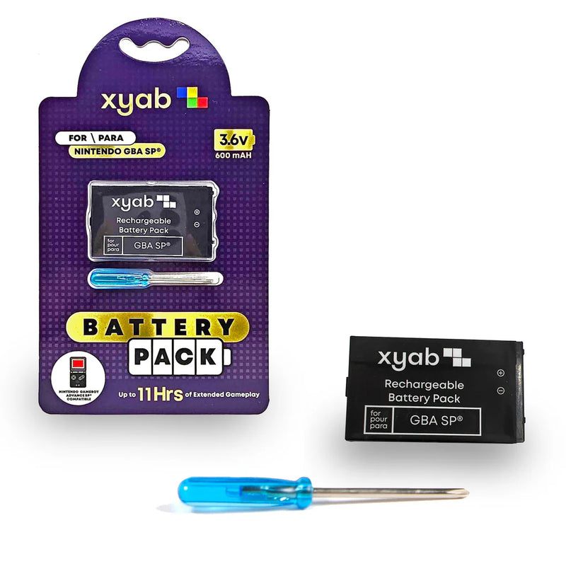 XYAB: Super Capacity Rechargeable Battery Pack for Gameboy Advance SP