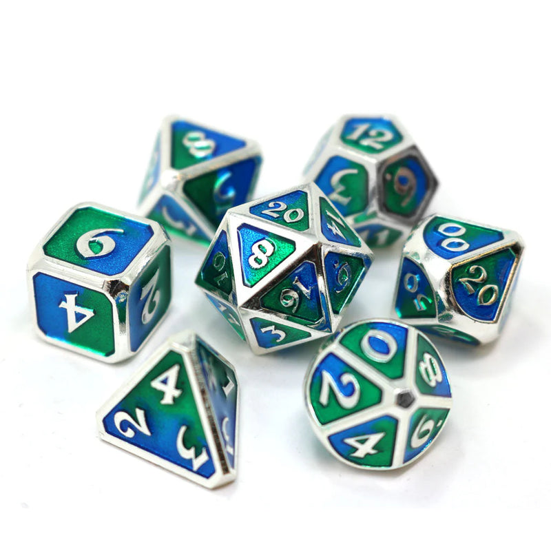 Die Hard Dice 7 Die Metal Dice Set: Mythica - Spellbinder Gaia