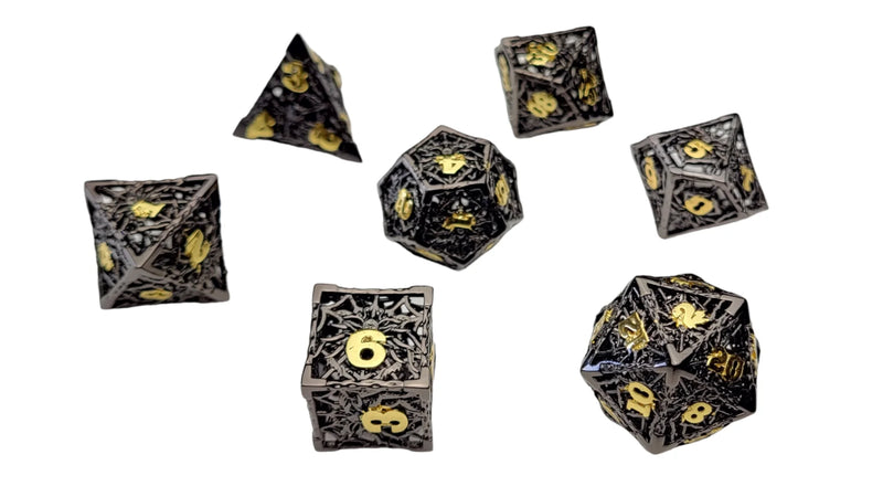 Forged Gaming Lloth's Whisper 7 Piece Metal Dice Set