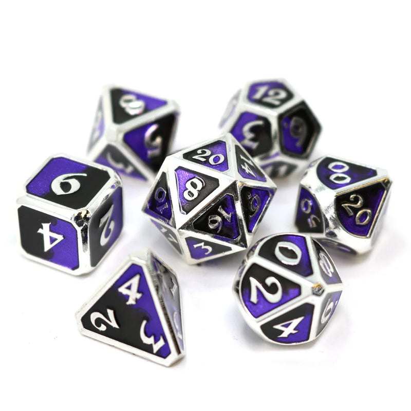 Die Hard Dice 7 Die Metal Dice Set: Mythica - Dark Arts Malice