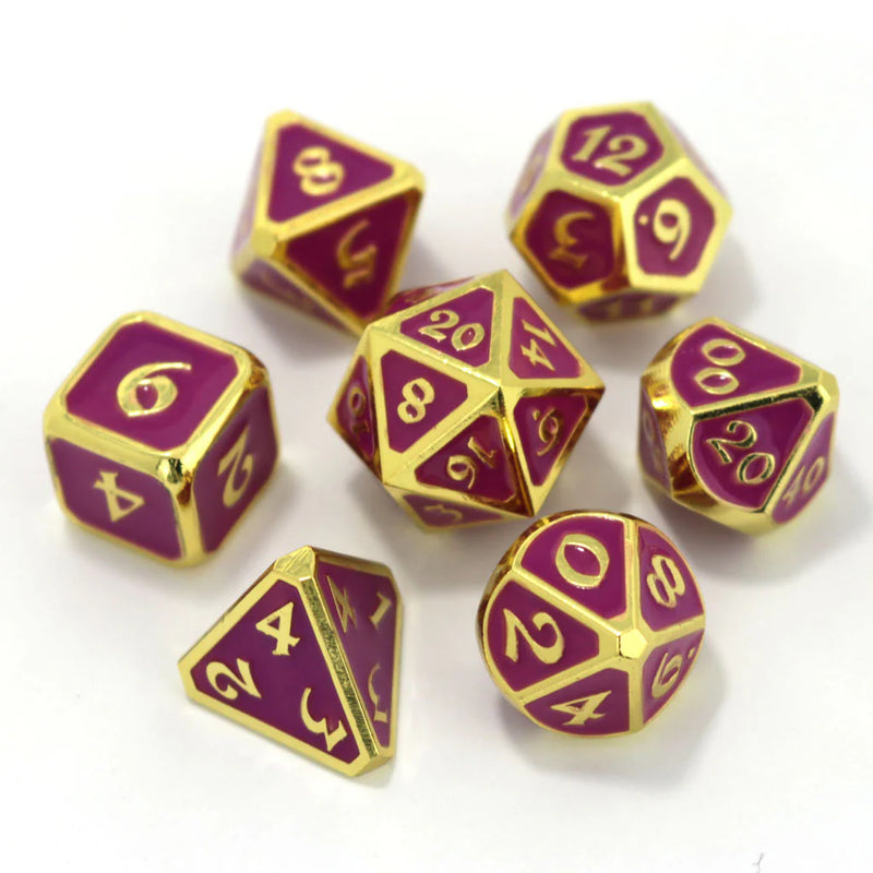 Die Hard Dice 7 Die Metal Dice Set: AfterDark Mythica Neon Nightlife