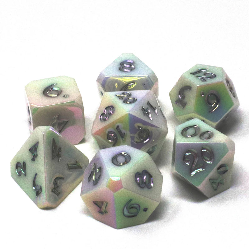 Die Hard Dice 7pc RPG Dice Set - Silver Linings