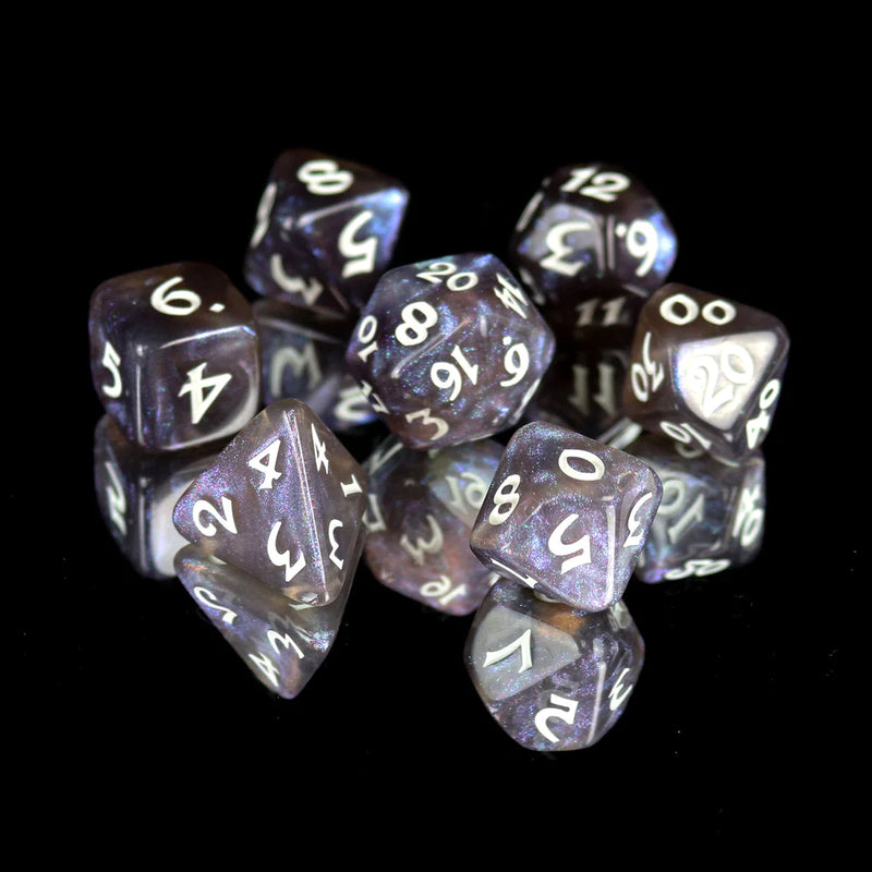 Die Hard Dice 7pc RPG Set - Elessia Kybr Passion with White