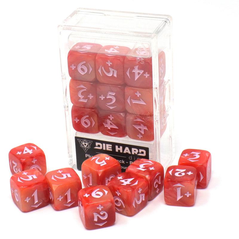 Die Hard Dice Spindown Counters - Plus Power Pack - Red