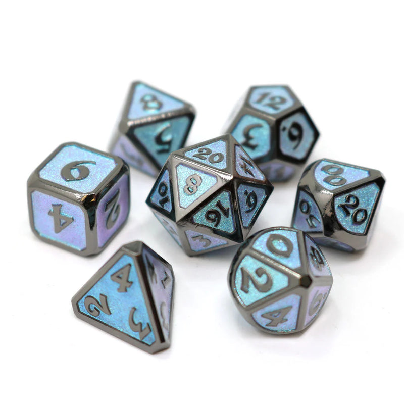 Die Hard Dice 7 Die Metal Dice Set: Mythica Dreamscape - Winter's Embrace