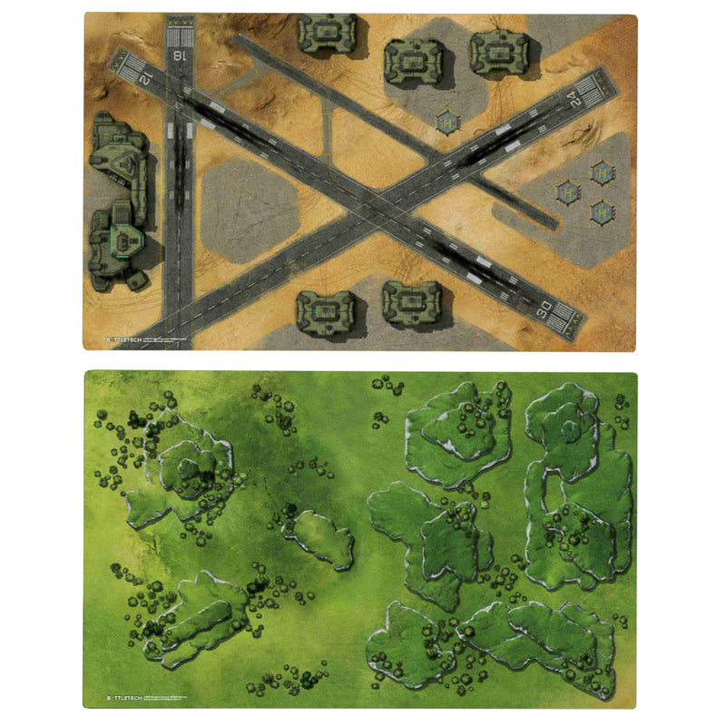 BattleTech: Alpha Strike - Aerobase #1/Rolling Woodland #1 Hexless Battlemat