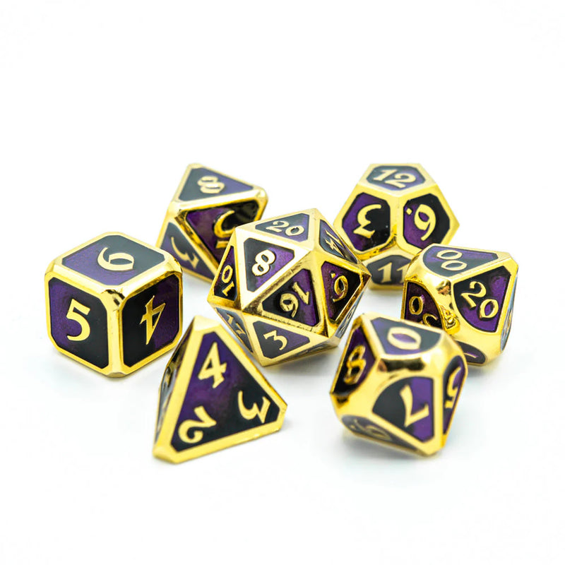 Die Hard Dice 7 Die Metal Dice Set: Mythica Dark Arts - Hubris