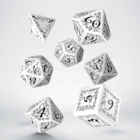 Q Workshop: Elvish White & Black Dice set