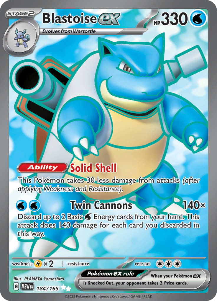 Blastoise ex (184/165) [Scarlet & Violet 151]