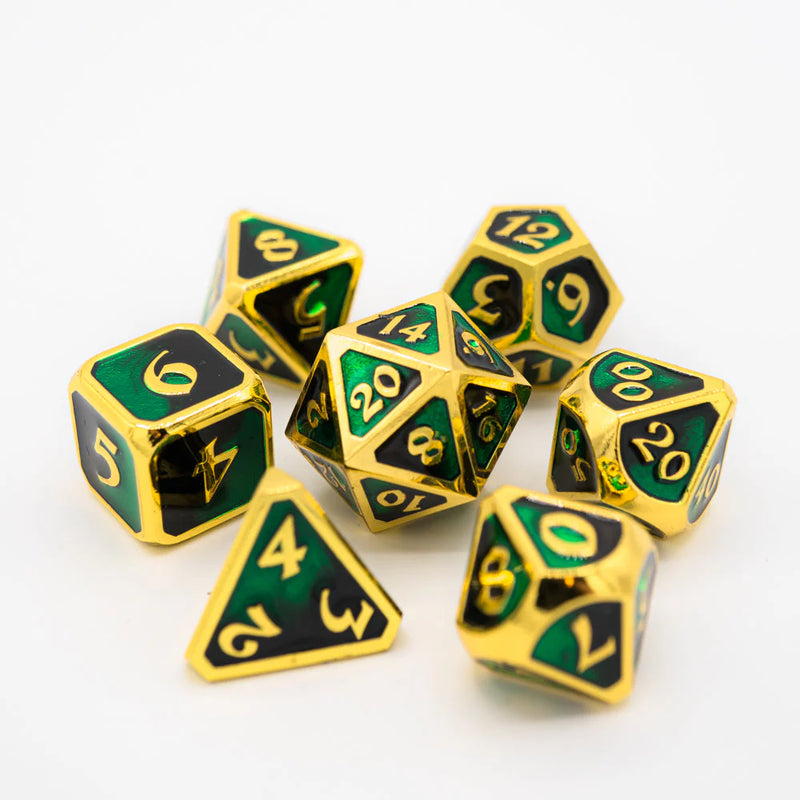 Die Hard Dice 7 Die Metal Dice Set: Mythica Dark Arts - Contagion