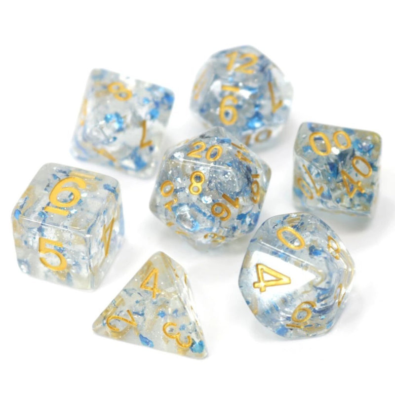 Die Hard Dice 7 Die RPG Dice Set: Metallic Sapphire