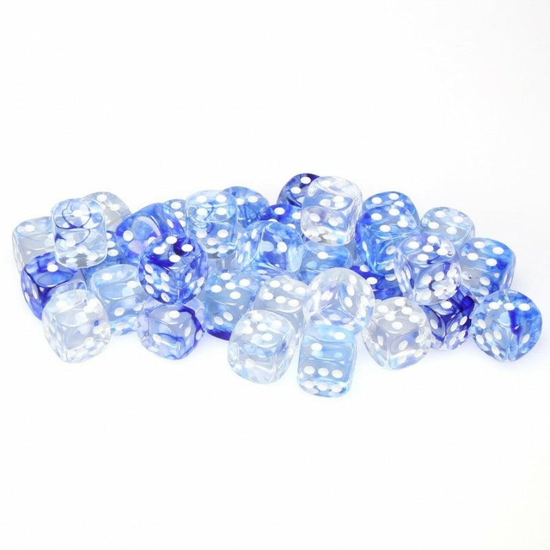 Chessex Nebula: 12MM D6 Dark Blue/White (36)