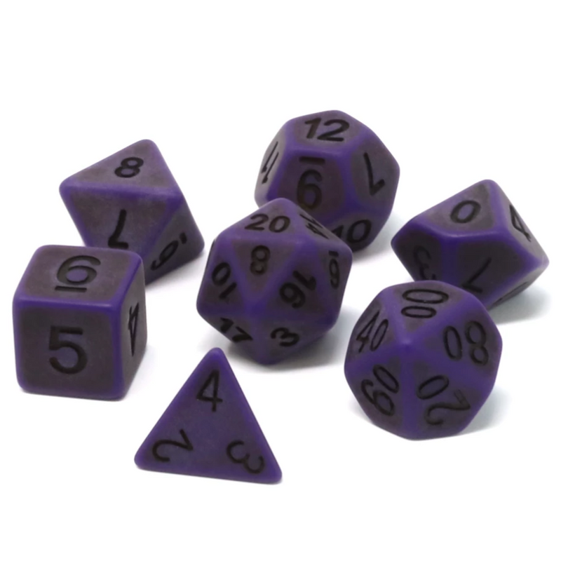 Die Hard Dice 7 Die RPG Dice Set: Nether Ancient