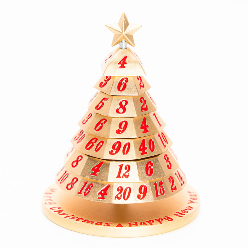 Hymgho Aluminum Christmas Tree 7 Dice Set-Gold