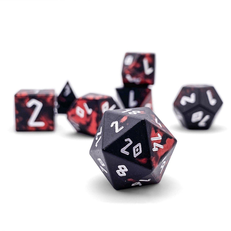 Norse Foundry 7 Die Aluminum Wonderous Dice Set: Demon's Blood