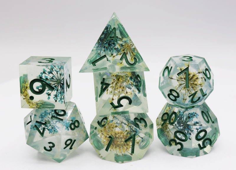 Sharp Edge Resin RPG Dice Set - Spring Meadow