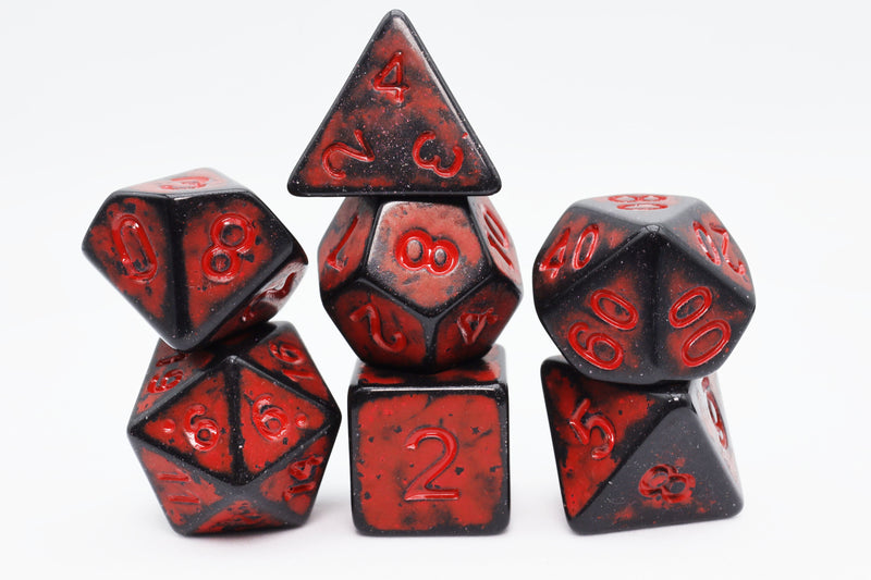 Timeworn Red RPG Dice Set