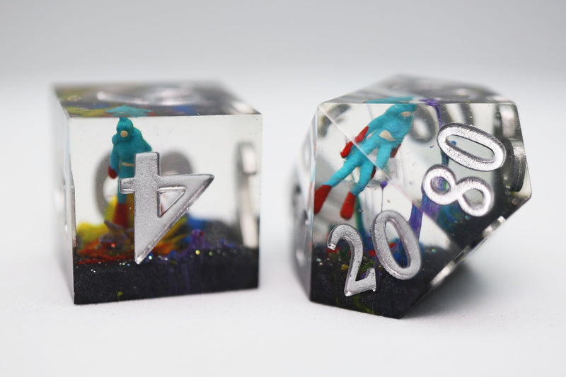 Sharp Edge Resin RPG Dice Set - Steve the SCUBA Diver