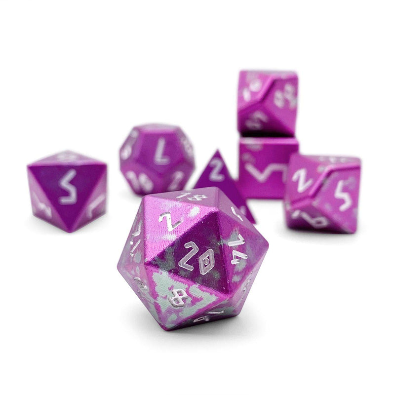 Norse Foundry 7 Die Aluminum Hybrid Dice Set: Pixie Dust