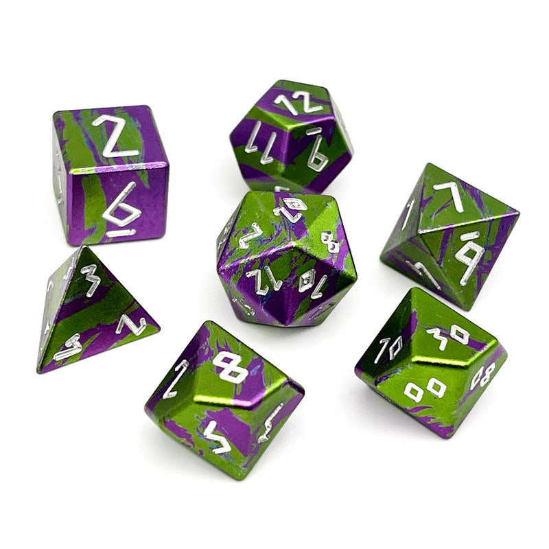 Norse Foundry 7 Die Aluminum Wonderous Dice Set: Poison Ivy