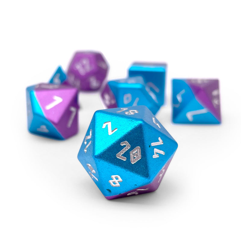 Norse Foundry 7 Die Aluminum Hybrid Dice Set: Mad Titan