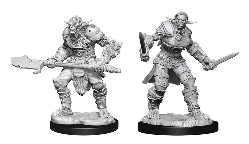 Wizkids Nolzur's Marvelous Miniatures: Bugbear Barbarian Male & Bugbear Rogue Female