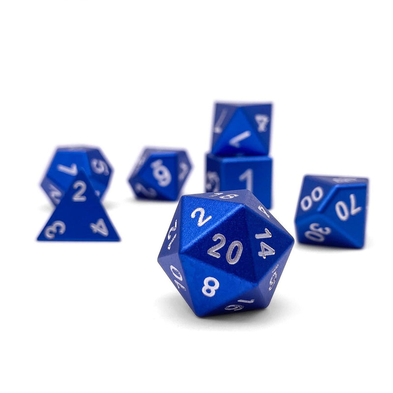 Norse Foundry 7 Die Aluminum Dice Set: Nobel Blue