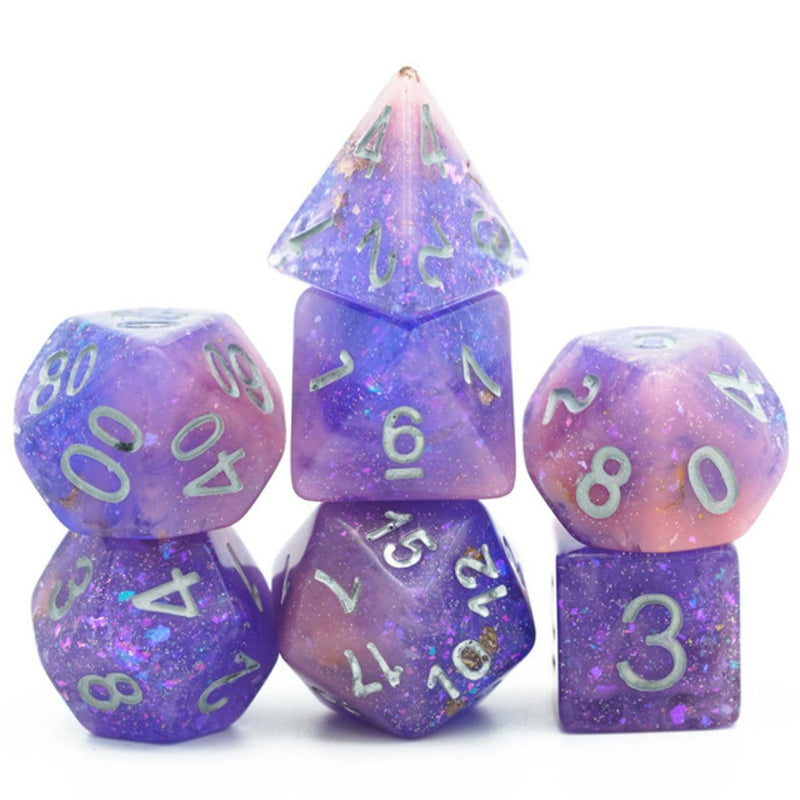 Pink & Purple Seabed Treasure RPG Dice Set