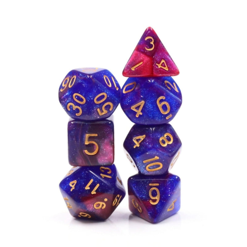 Rose Galaxy RPG Dice Set