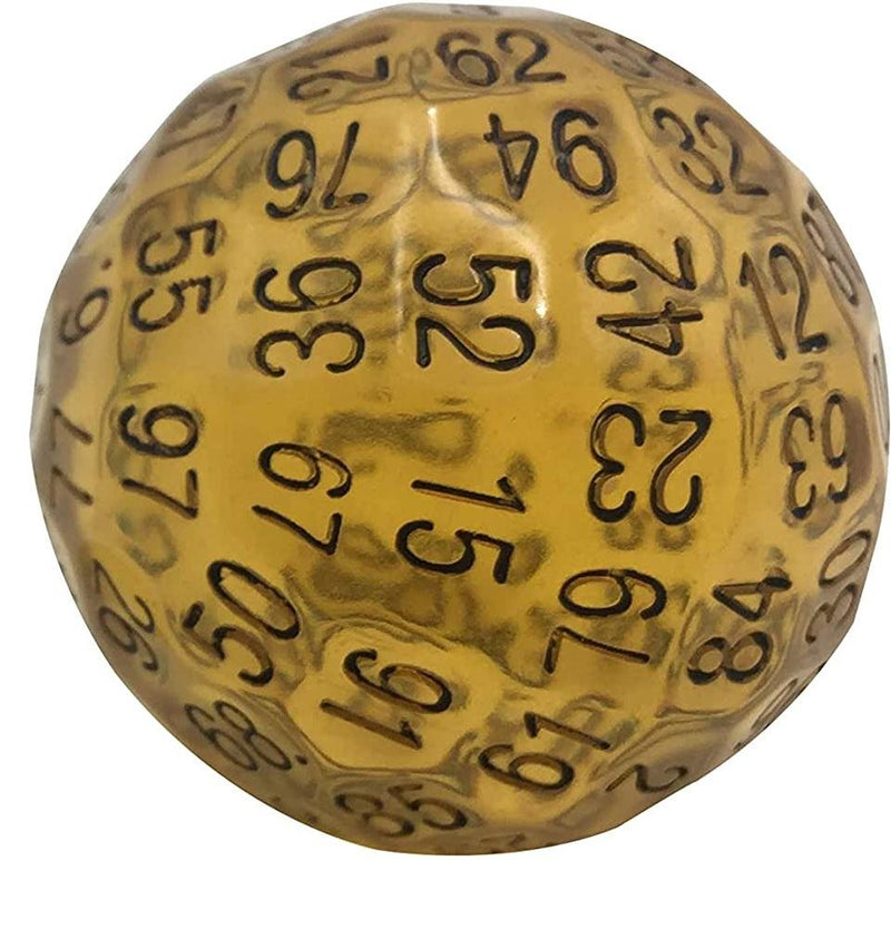 100 Sided Die - Translucent Amber D100