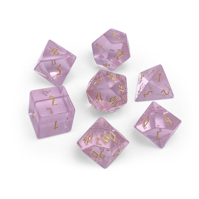 Norse Foundry 7 Die Glass RPG Dice Set: Tourmaline Zircon Glass