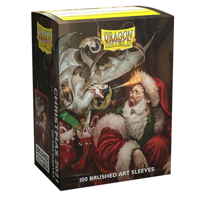 Dragon Shield: Standard 100ct Brushed Art Sleeves - Christmas Dragon (2021)