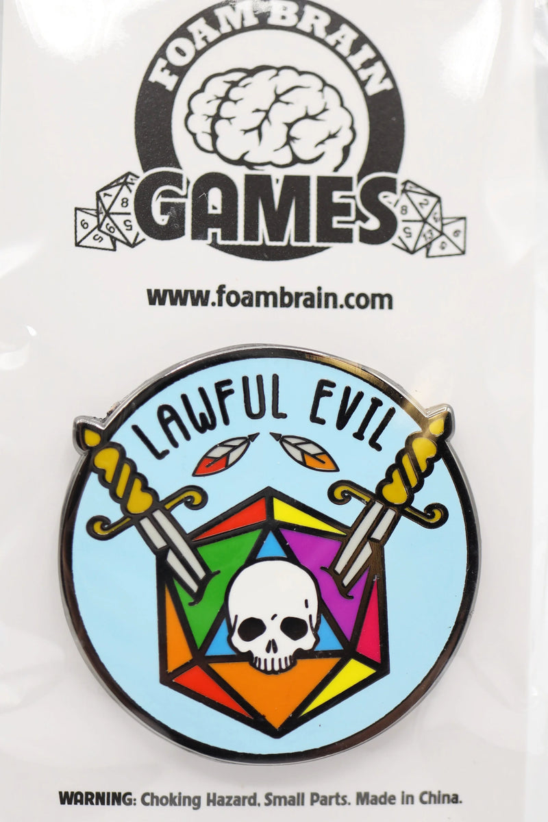 Pride Flag Alignment Pin: Rainbow - Lawful Evil